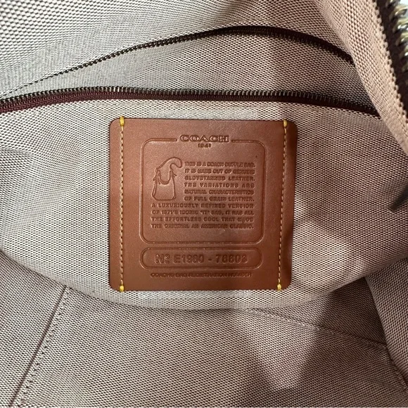 Coach 1941 Duffle Leather Bag Oxblood Rare Original Archive - Picture 8 of 9